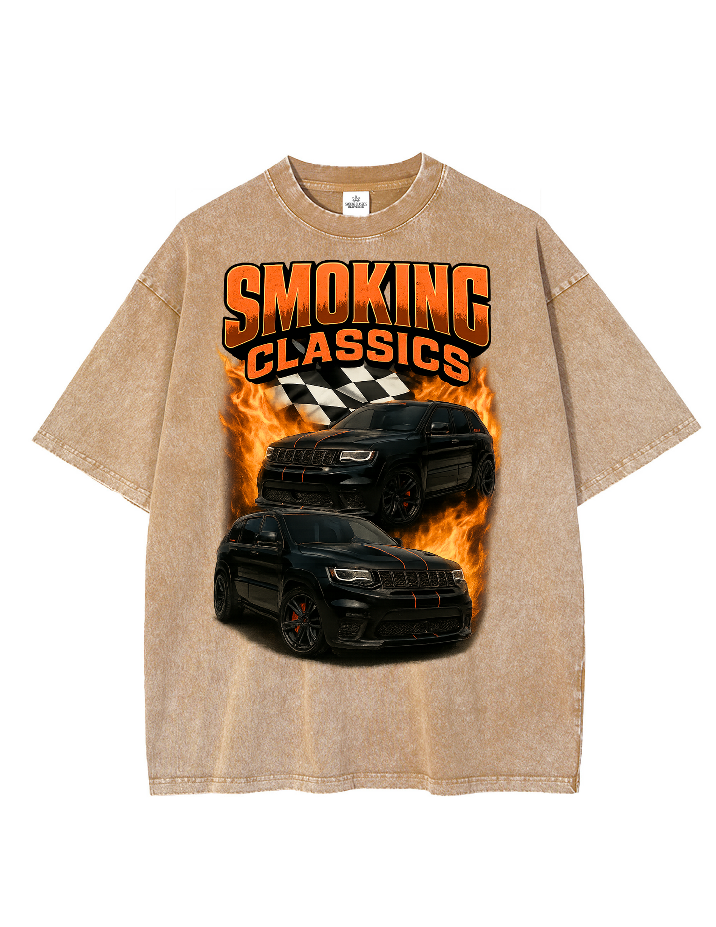 SMOKING CLASSICS "TRACKHAWK" T-Shirt Brown