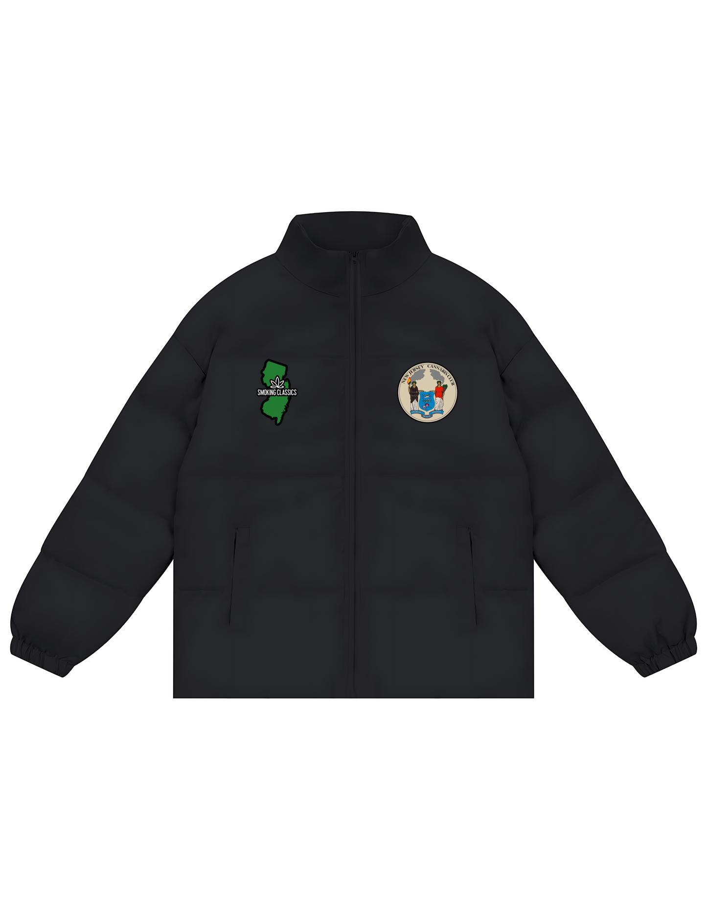 Unisex Zipper Puffer Coat