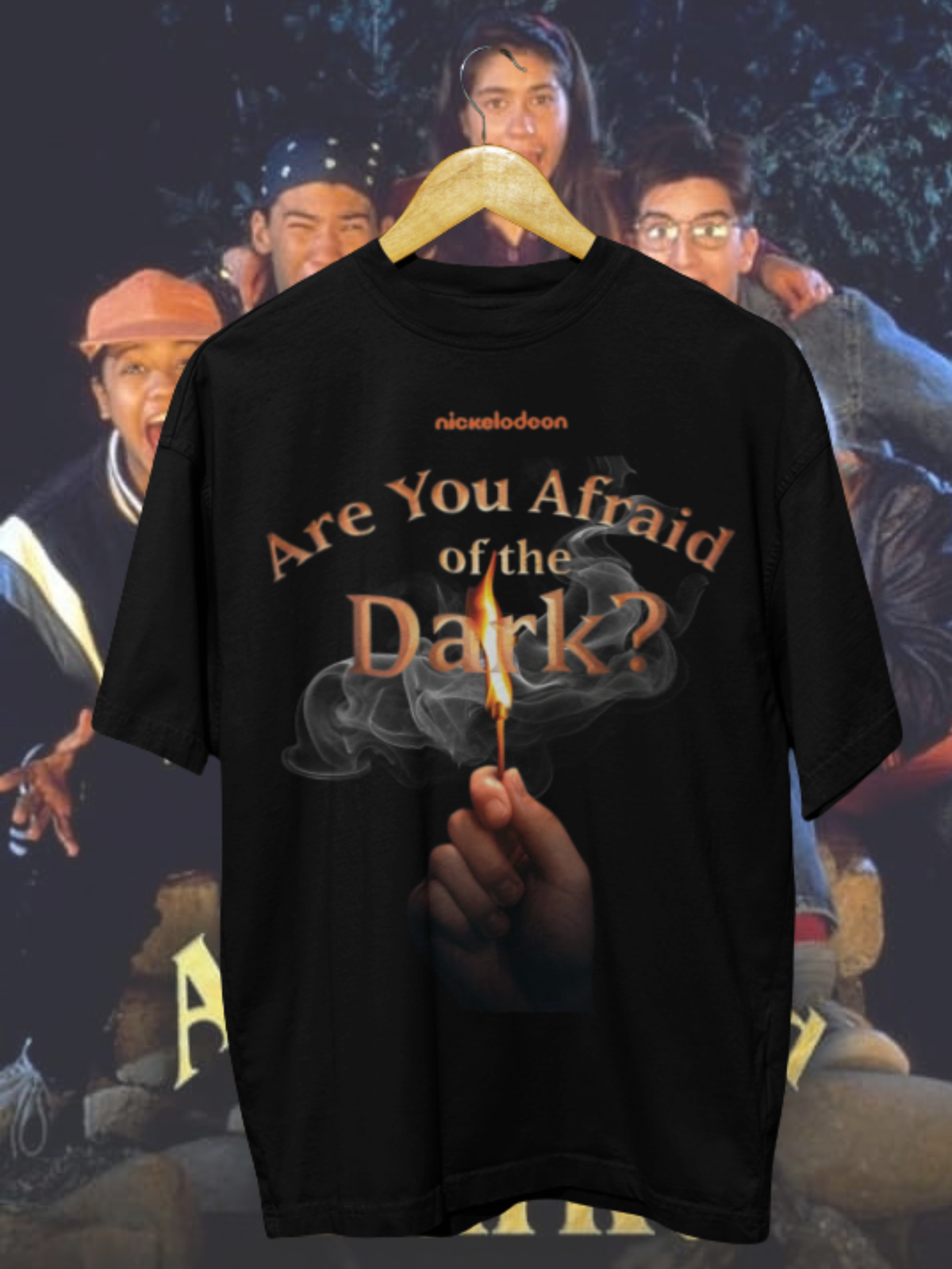 Are You Afraid of the Dark Hand Logo Heavyweight Streetwear T-Shirt