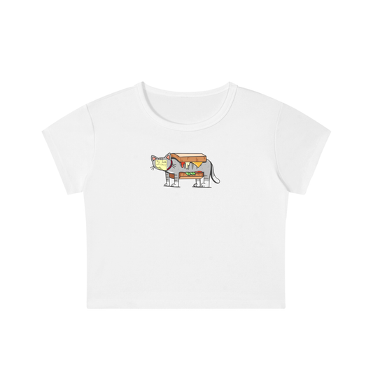 OBSESSION My Little Food Critic Crop Top Movie Inspired Graphic Baby Tee