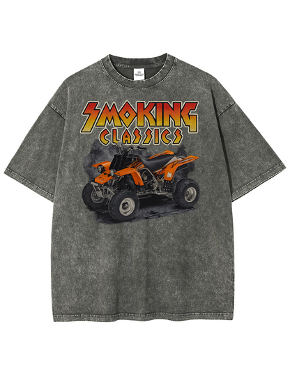 SMOKING CLASSICS Banshee T-Shirt (Grey Acid Wash /Oversize)