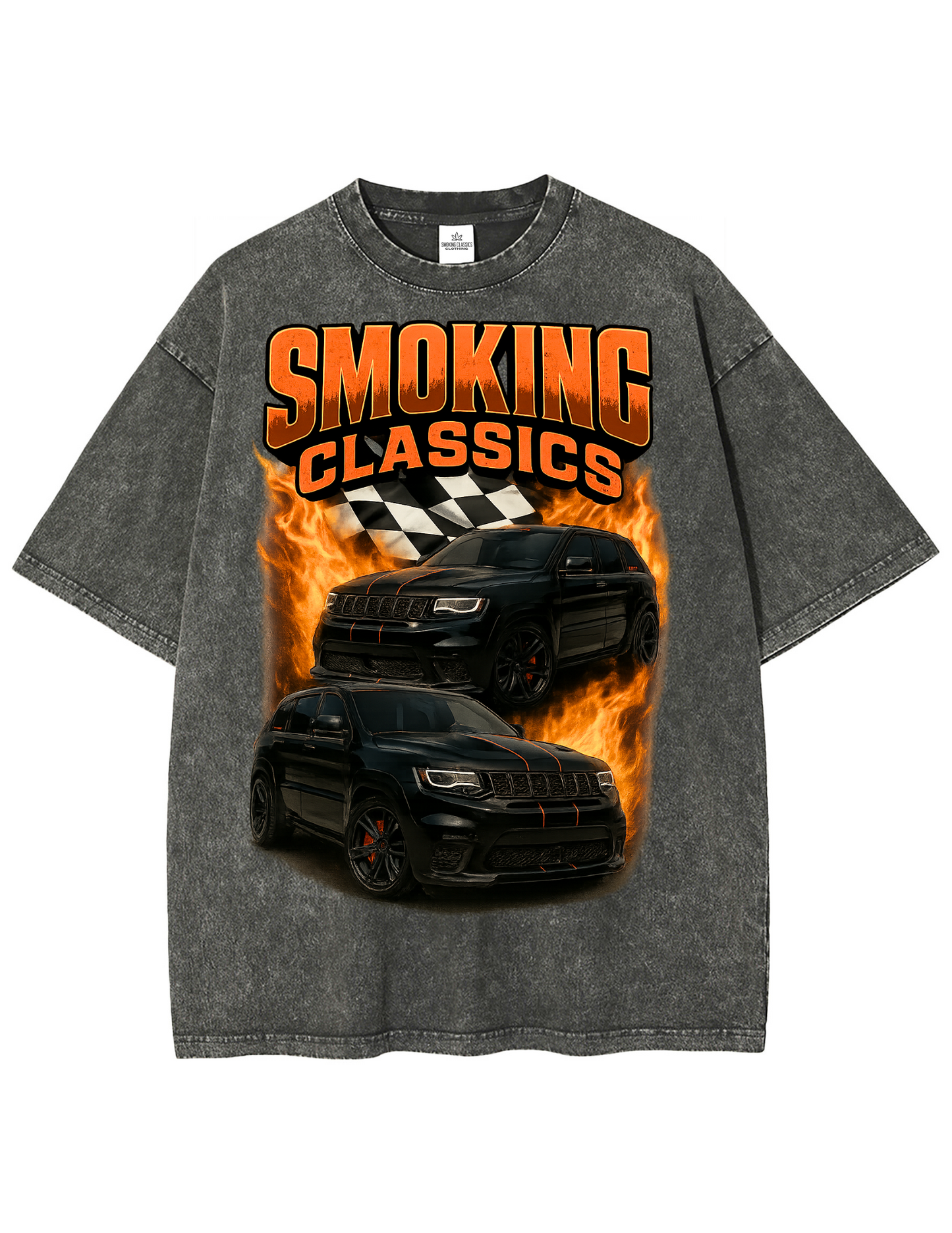 SMOKING CLASSICS "TRACKHAWK" T-Shirt Ash Grey