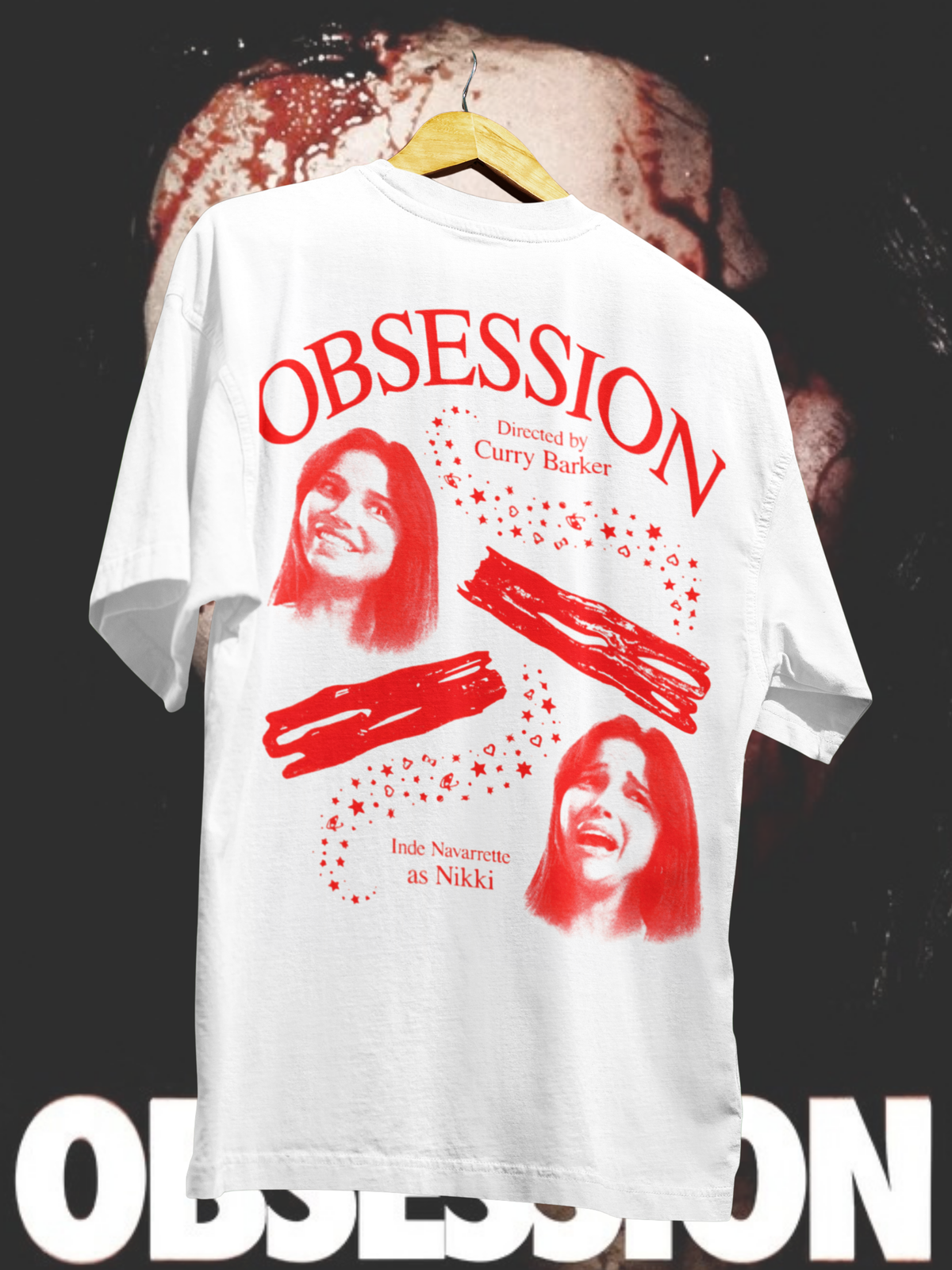 Obsession Cinegogue Sad Face Y2K Heavyweight T-Shirt