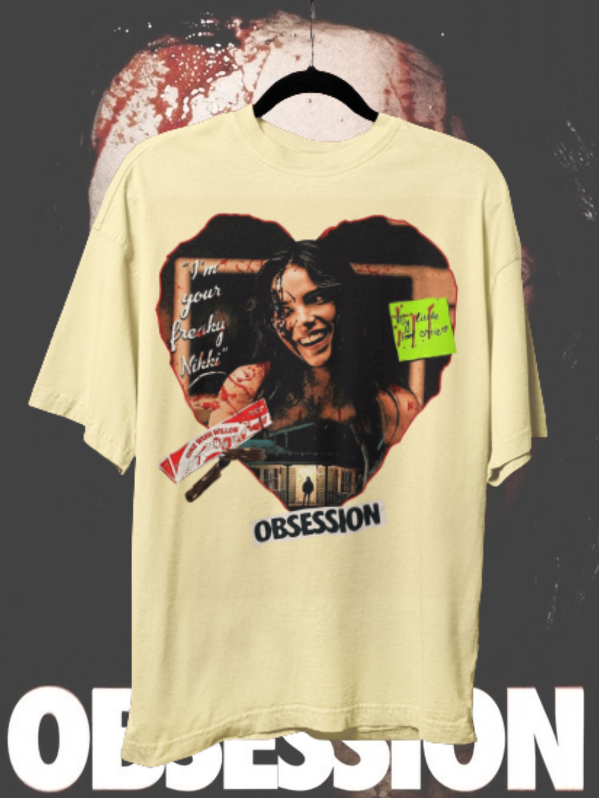 Obsession I'm Your Freaky Nikki Heavyweight T-Shirt Y2K