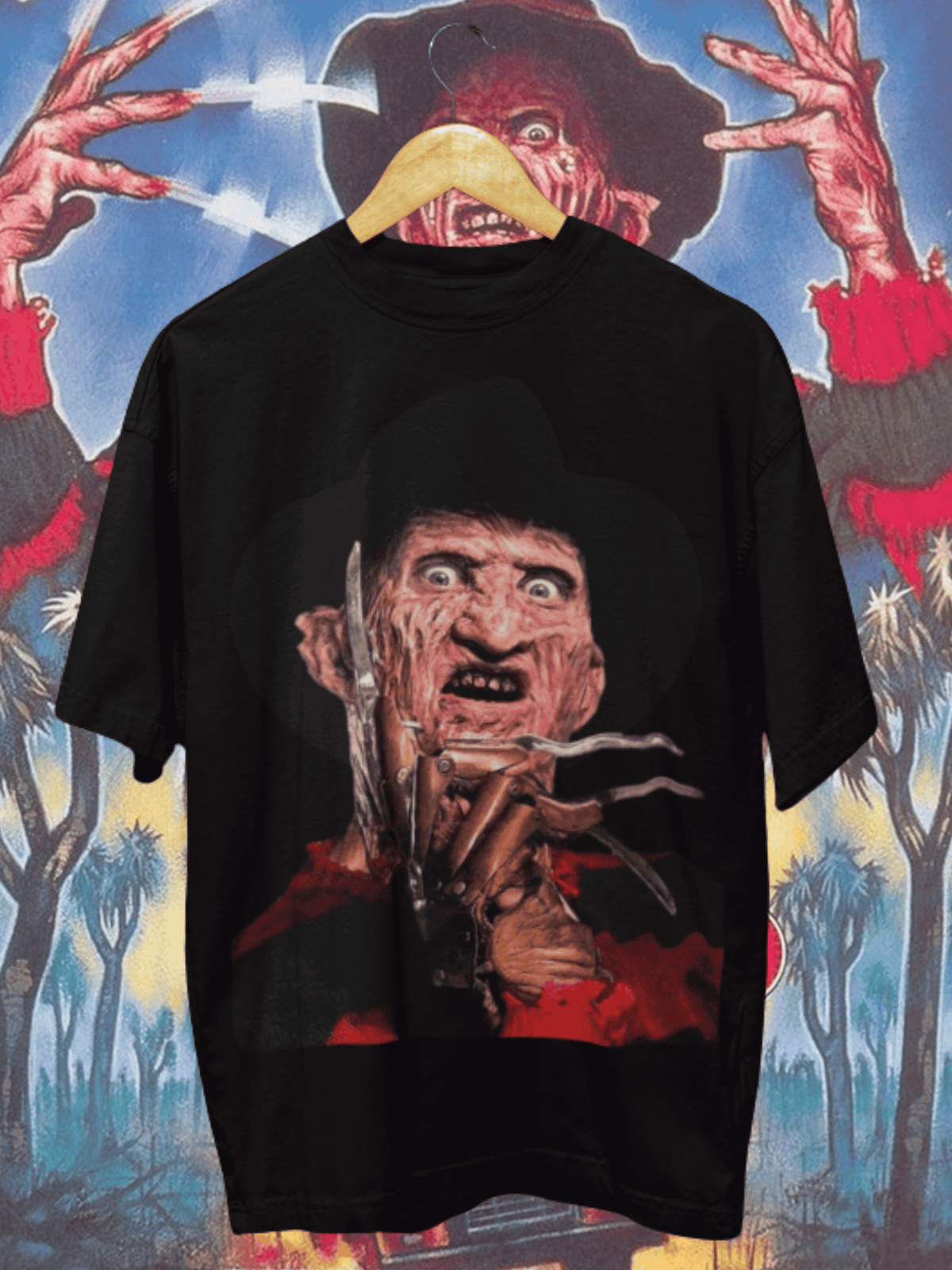 Freddy Krueger Horror Icon Heavyweight T-Shirt Y2K