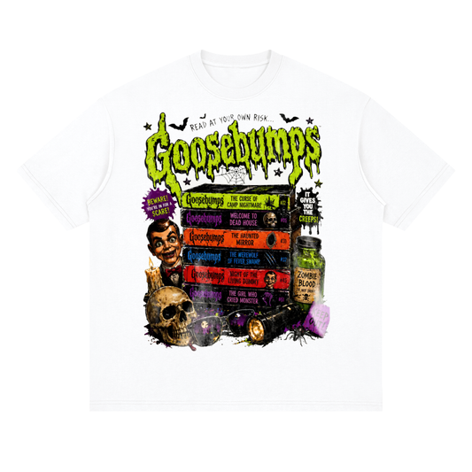Goosebumps Books Stack Heavyweight Streetwear T-Shirt