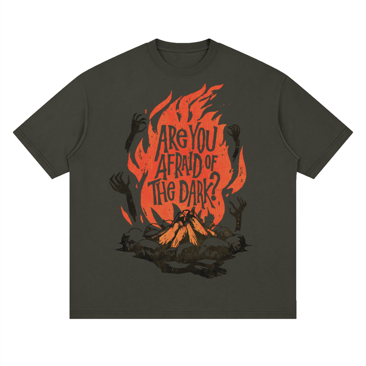 Are You Afraid of the Dark Logo Heavyweight Streetwear T-Shirt