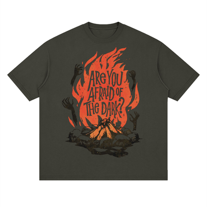 Are You Afraid of the Dark Logo Heavyweight Streetwear T-Shirt