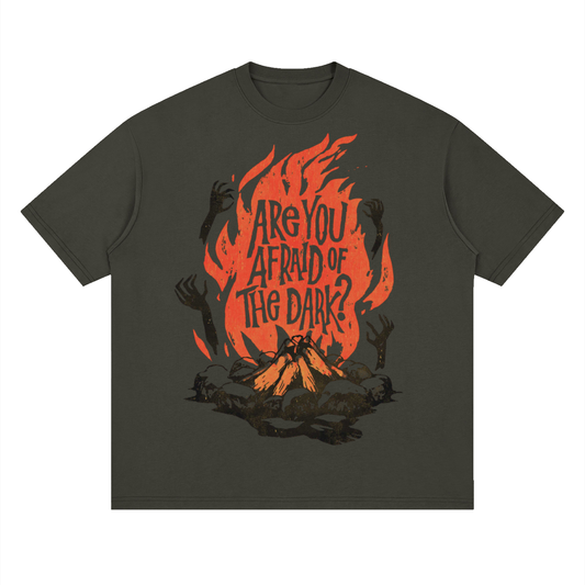 Are You Afraid of the Dark Logo Heavyweight Streetwear T-Shirt