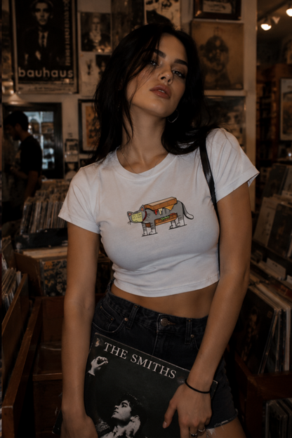 OBSESSION My Little Food Critic Crop Top Movie Inspired Graphic Baby Tee